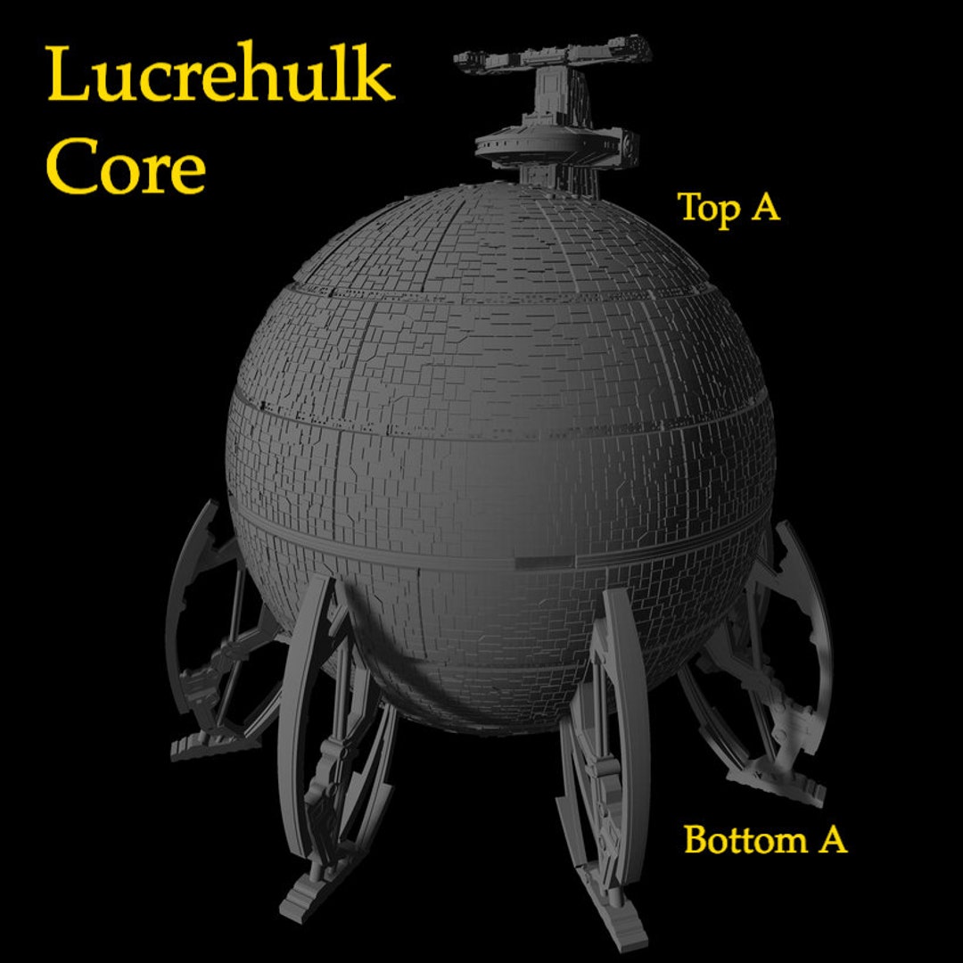 Lucrehulk Core for Star Wars Armada or Display - Resin 3D Printed, 4 ...