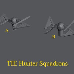 TIE Hunter Squadrons for Star Wars Armada or Display - Resin 3D Printed