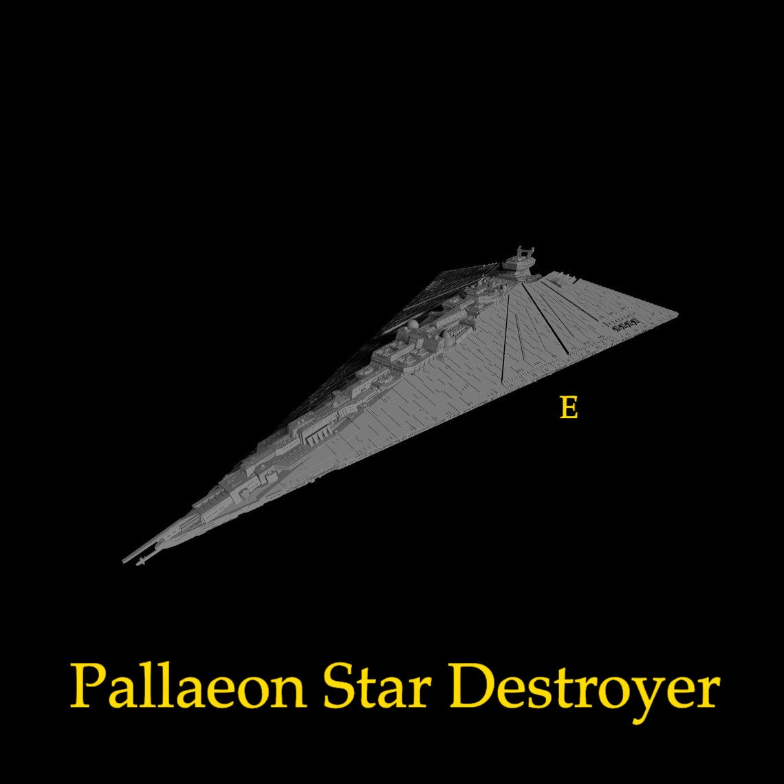 Pallaeon Class Star Destroyer for Star Wars Armada or Display - Resin 3D Printed, 8 variants