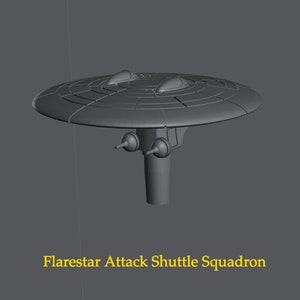 Flarestar Class Attack Shuttle Squadron for Star Wars Armada or Display - Resin 3D Printed