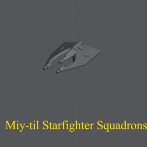 Miy&#39;til Starfighter Squadrons for Star Wars Armada or Display - Resin 3D Printed