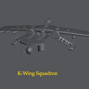 Rebellion K-Wing Squadrons for Star Wars Armada or Display - Resin 3D Printed