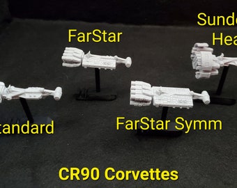 CR90 Corvette for Star Wars Armada or Display - Resin 3D Printed, 6 variants