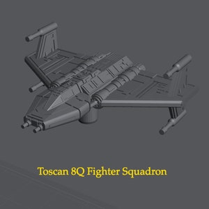 Rebellion Toscan 8Q FIghter Squadrons for Star Wars Armada or Display - Resin 3D Printed