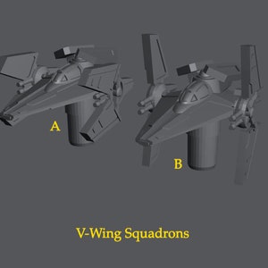 Republic V-wing Squadrons for Star Wars Armada or Display Resin