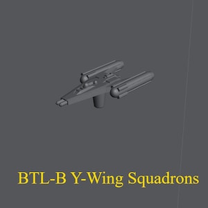 BTL-B Y-Wing Starfighter/Bomber Squadrons for Star Wars Armada or Display - Resin 3D Printed