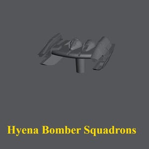 Hyena Bomber Squadrons for Star Wars Armada or Display - Resin 3D Printed