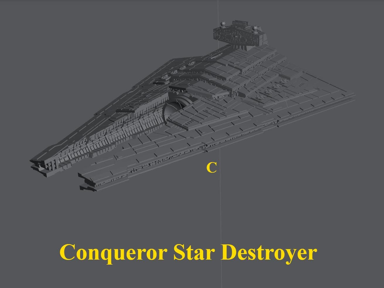 Conqueror Class Star Destroyer for Star Wars Armada or Display - Resin 3D Printed, 4 variants