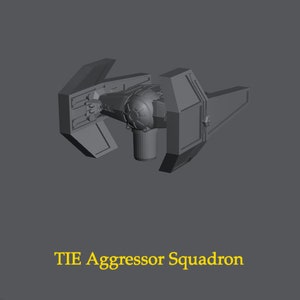 Imperial TIE Aggressor Squadrons for Star Wars Armada or Display - Resin 3D Printed