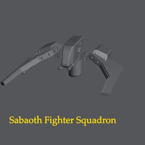 CIS Sabaoth Fighter Squadrons for Star Wars Armada or Display - Resin 3D Printed