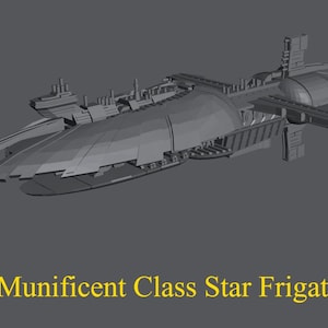 Munificent Class Star Frigate for Star Wars Armada or Display - Resin 3D Printed
