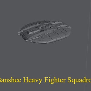 Banshee Heavy Fighter Squadrons for Star Wars Armada or Display - Resin 3D Printed
