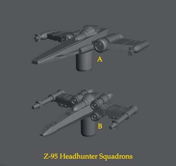 Z-95 Headhunter Squadrons for Star Wars Armada or Display