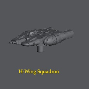 Rebellion H-Wing Squadrons for Star Wars Armada or Display - Resin 3D Printed