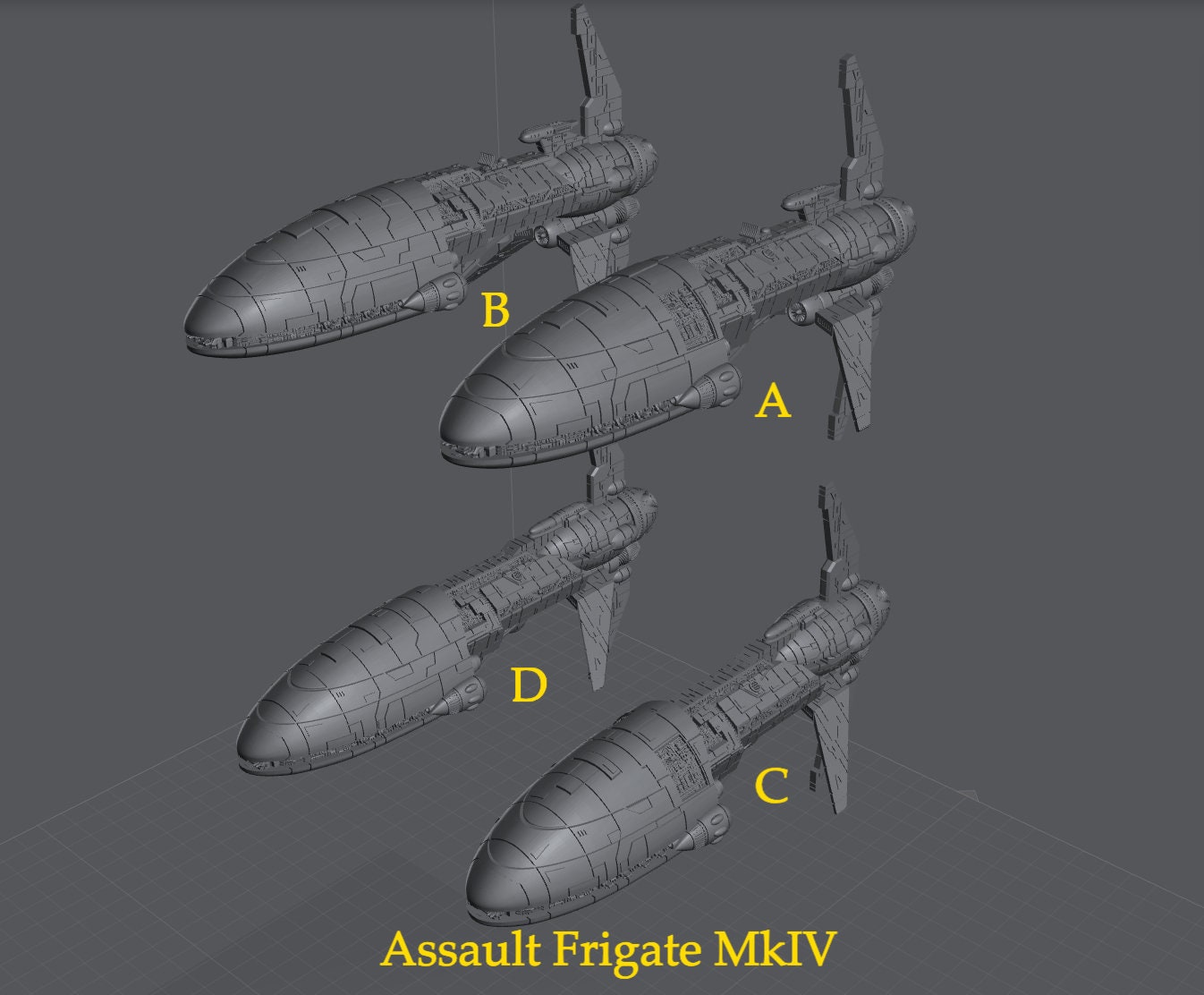 Fragata de Asalto MkIV para Star Wars Armada o exhibición - Impresión 3D en  resina, 4 variantes - Etsy México, image size:1346x1112