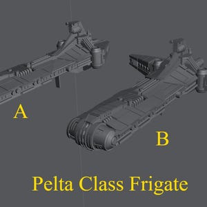 Pelta Class Frigate for Star Wars Armada or Display - Resin 3D Printed