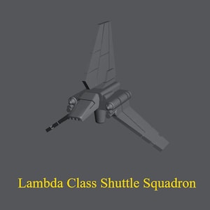 Lambda Class Shuttle Squadron for Star Wars Armada or Display - Resin 3D Printed