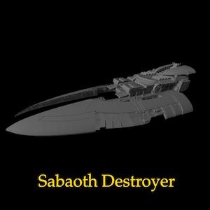 Sabaoth Destroyer for Star Wars Armada or Display - Resin 3D Printed