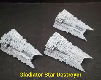 Gladiator Class Star Destroyer for Star Wars Armada or Display - Resin 3D Printed, multiple variants