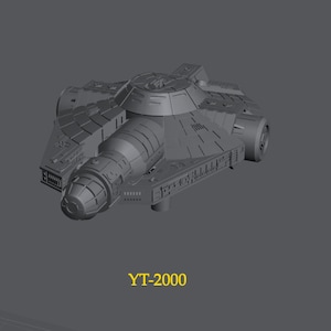 Rebellion YT-2000 for Star Wars Armada or Display - Resin 3D Printed
