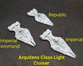 Arquitens Class Light Cruiser for Star Wars Armada or Display - Resin 3D Printed, 3 variants