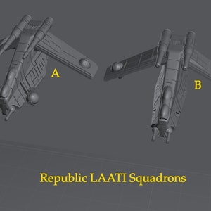 Republic LAATI Squadrons for Star Wars Armada or Display - Resin 3D Printed