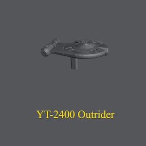 YT-2400 Outrider for Star Wars Armada or Display - Resin 3D Printed