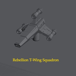 Rebellion T-Wing Squadrons for Star Wars Armada or Display - Resin 3D Printed