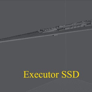 Executor Super Star Destroyer for Star Wars Armada or Display - Resin 3D Printed