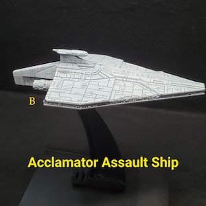 Acclamator Class Assault Ship for Star Wars Armada or Display - Resin 3D Printed, 2 variants