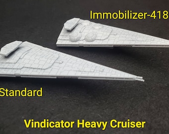 Vindicator Class Heavy Cruiser for Star Wars Armada or Display - Resin 3D Printed, 2 variants