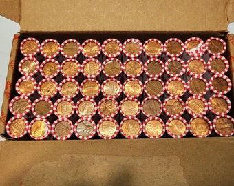 Sealed Bank Box of Pennies. Find Wheats, Coppers, UNC FREE SHIPPING