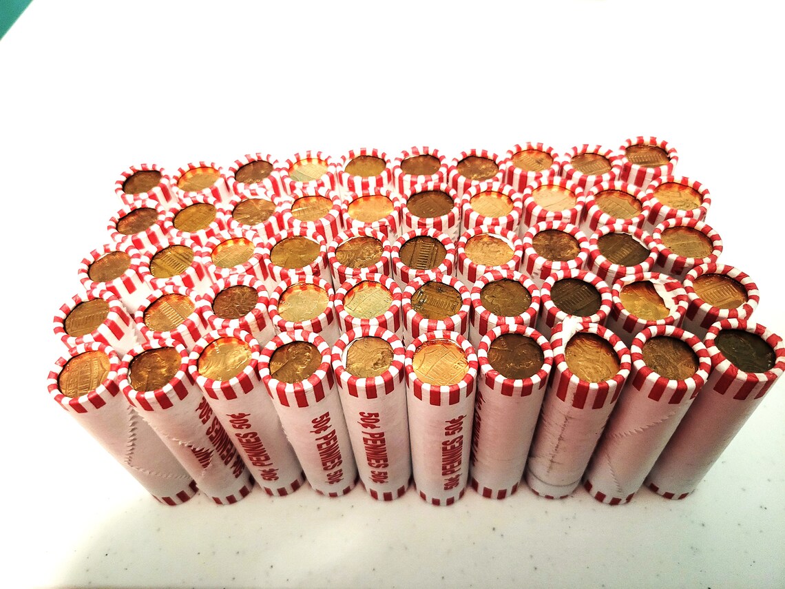 Sealed Bank Box of Pennies. Find Wheats, Coppers, UNC FREE SHIPPING Etsy