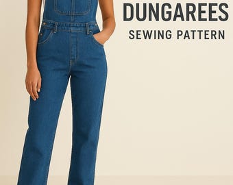 Classic Straight-Leg Dungarees Sewing Pattern | Unisex Overalls PDF + Word