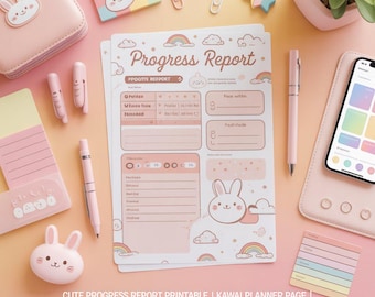 Editable Student Progress Report Template: Printable Homeschool Report Card (A4/US Letter PDF Download