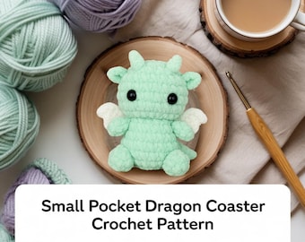 Pocket Dragon Crochet Pattern: Easy Amigurumi Plushie (PDF & Word File)