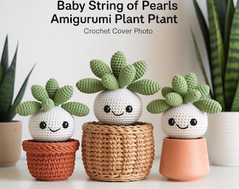Baby String of Pearls Crochet Pattern – Amigurumi Plant PDF + Word || Include 3 Styles