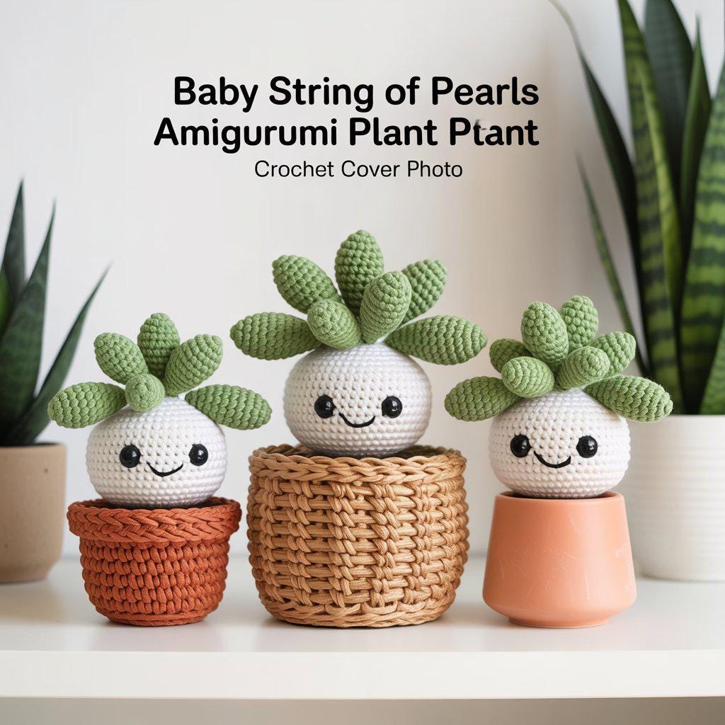 30 String of Pearls Crochet Patterns for Hanging Plants, Mini Pots, and Car Charms 16 Baby String of Pearls Crochet Pattern Bundle with 3 Styles