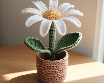 Whisper Lily Pot Crochet Pattern: Flower Plant Decor (PDF + Word)