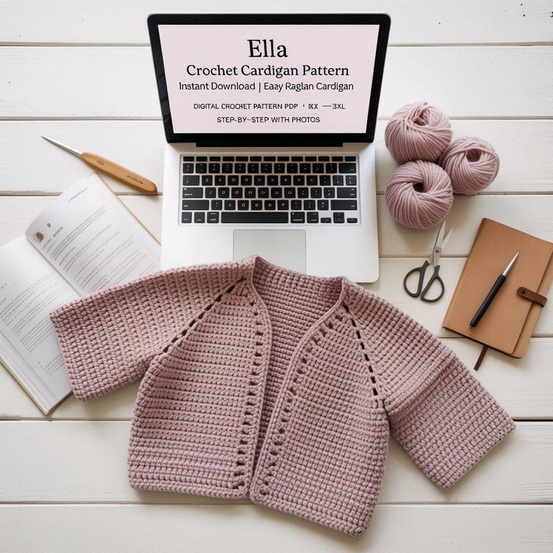 The Ella Crochet Cardigan – Elegant & Cozy Handmade Crochet Pattern ...