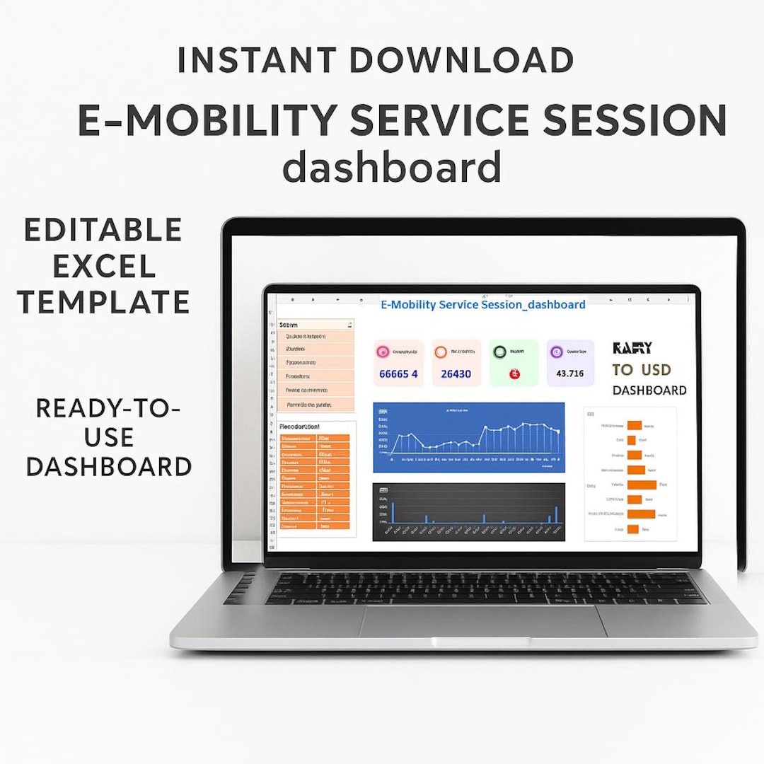 E-mobility Services Sessions Dashboard – Editable Excel Template for ...