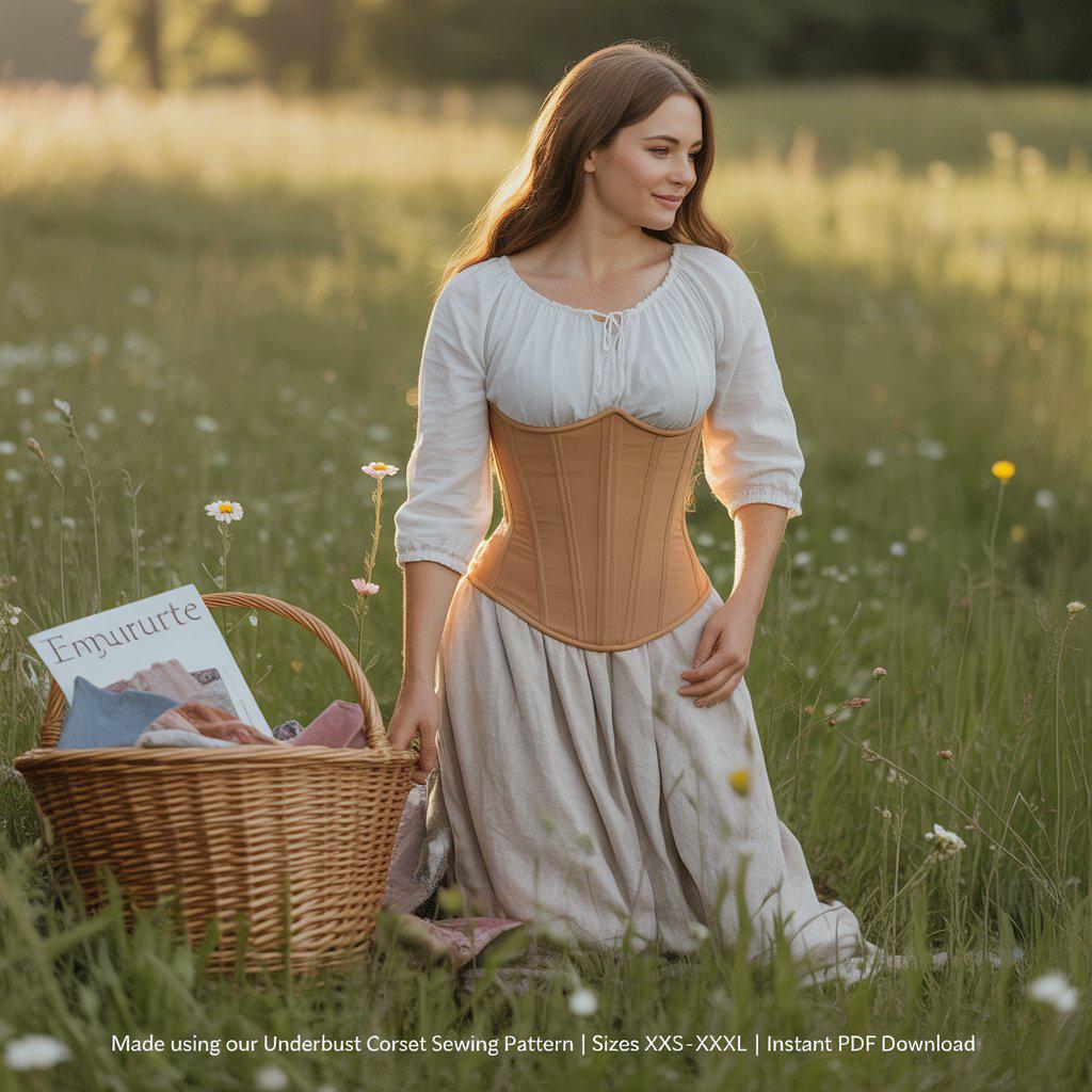 Underbust Corset Sewing Pattern | Written Step-by-step Tutorial PDF ...