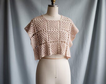 Granny Square Lace Top Crochet Pattern | Boho Summer Top PDF + Word