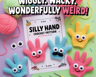Silly Hand Crochet Pattern | Funny Amigurumi Hand Plush | Beginner-Friendly PDF Instant Download