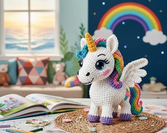 Willow the Unicorn Crochet Pattern | Amigurumi Unicorn Plush DIY Tutorial