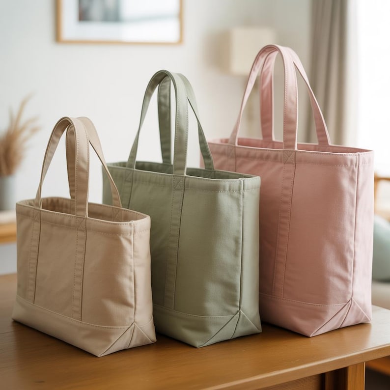 Market tote sewing pattern digital download