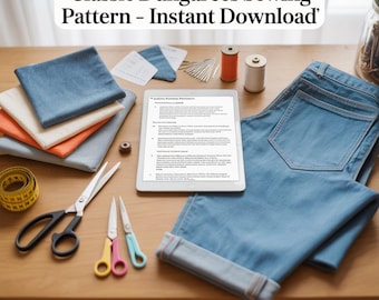 DIY Dungarees Sewing Pattern | Straight Leg Overalls Pattern XS–XL | Beginner Friendly Sewing Guide