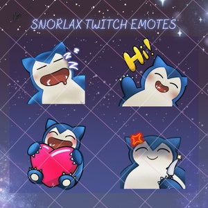 Cute Snorlax Twitch Emotes! Pack 1