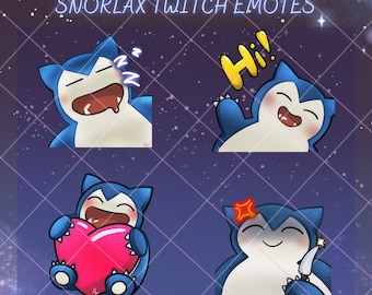 Cute Snorlax Twitch Emotes! Pack 1