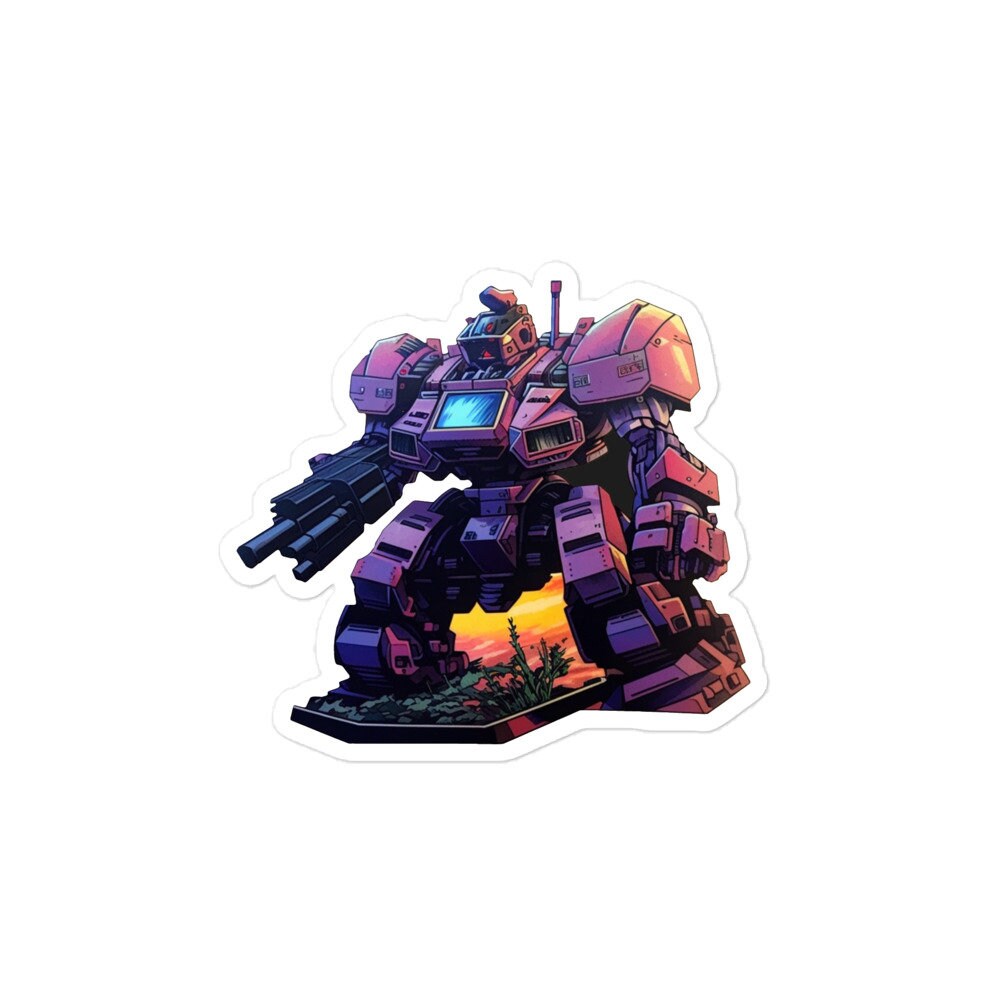 Mechwarrior Sticker, Cool Sticker, Car Sticker, Water Bottle Sticker ...